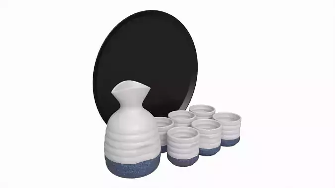 Japanese Ceramic Sake Set 01