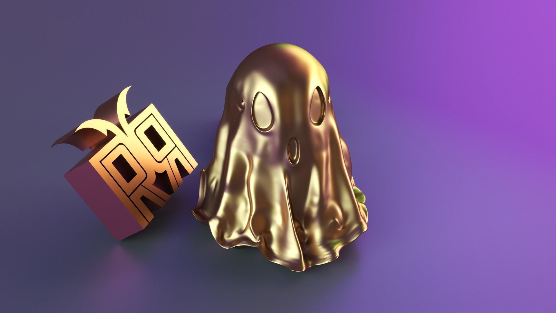 Halloween spirit decor GHOST 01 3D print model_9