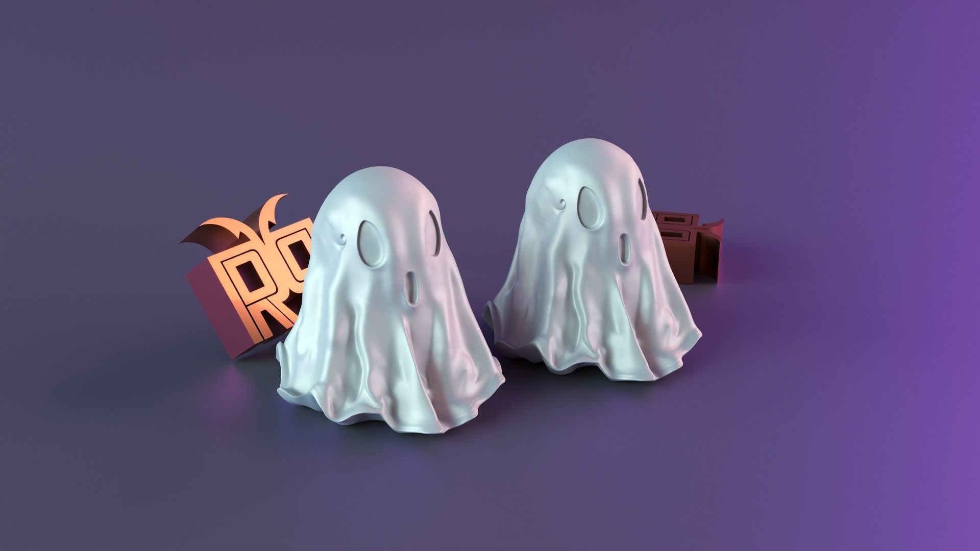 Halloween spirit decor GHOST 01 3D print model_3