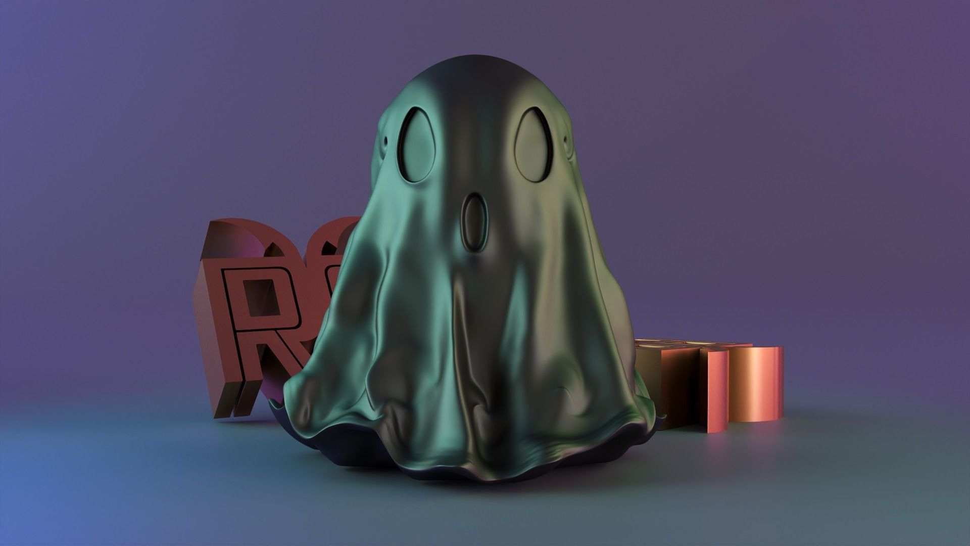 Halloween spirit decor GHOST 01 3D print model_1