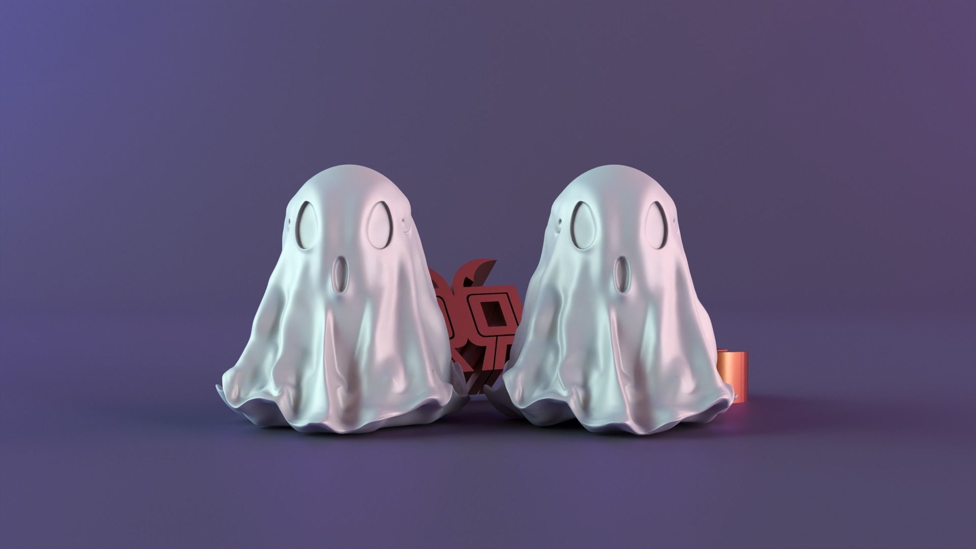 Halloween spirit decor GHOST 01 3D print model_5