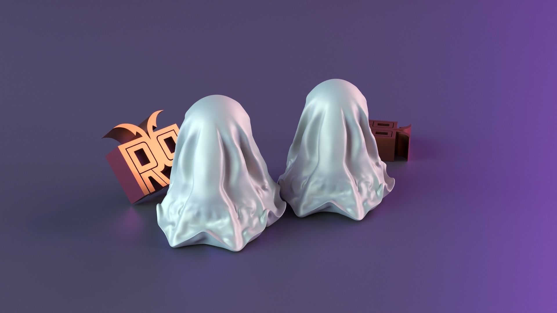 Halloween spirit decor GHOST 01 3D print model_4