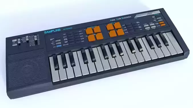 Casio SK-5 sampling keyboard 3D model