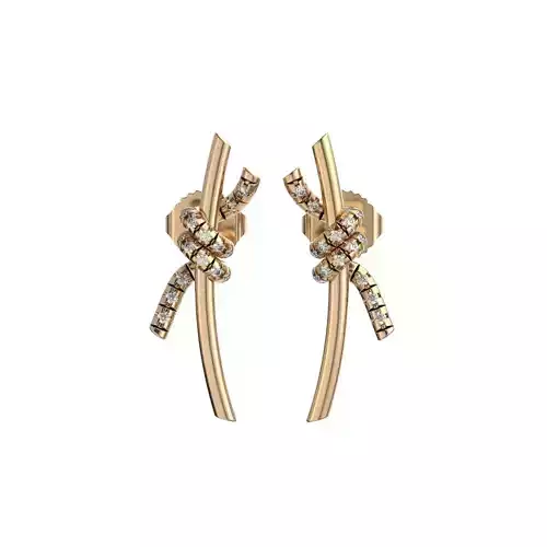 Tiffany Knot Earrings 3D model 