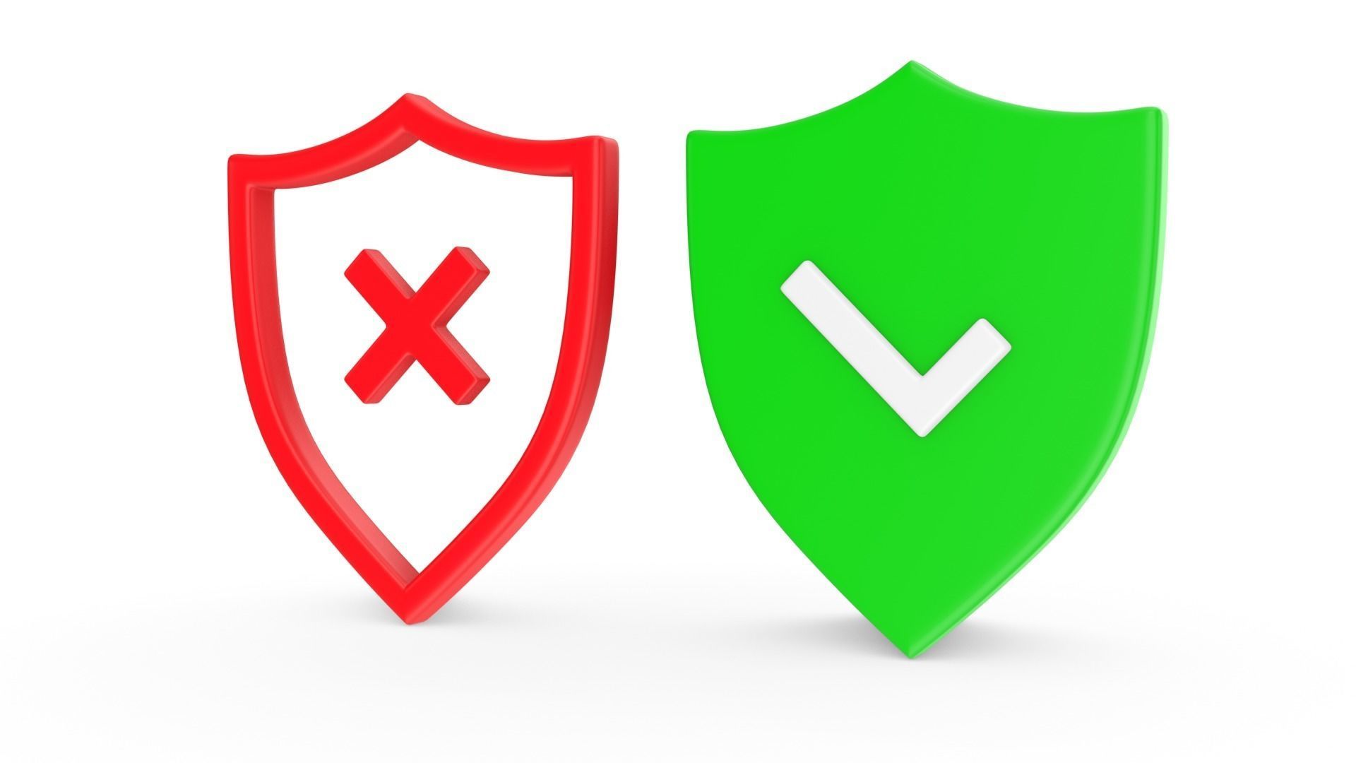 Shield Set Low-poly 3D model_3