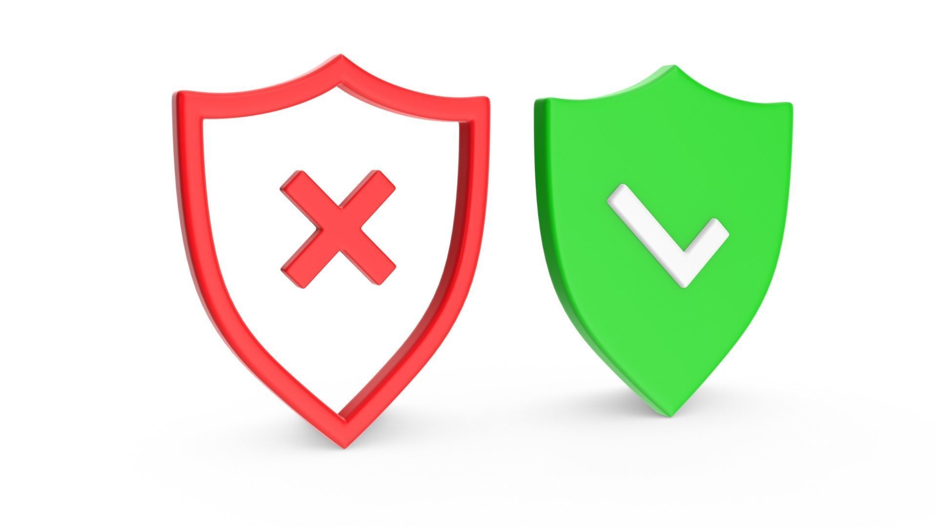 Shield Set Low-poly 3D model_2