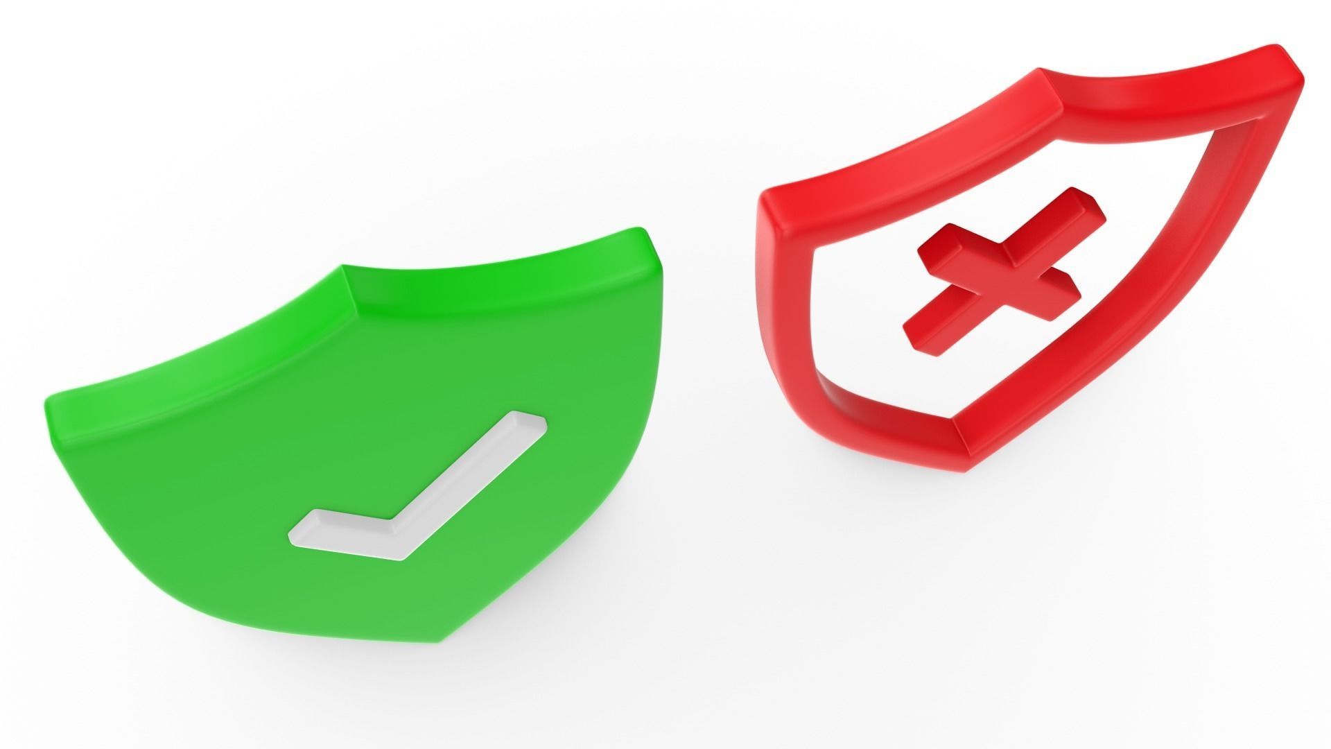 Shield Set Low-poly 3D model_4