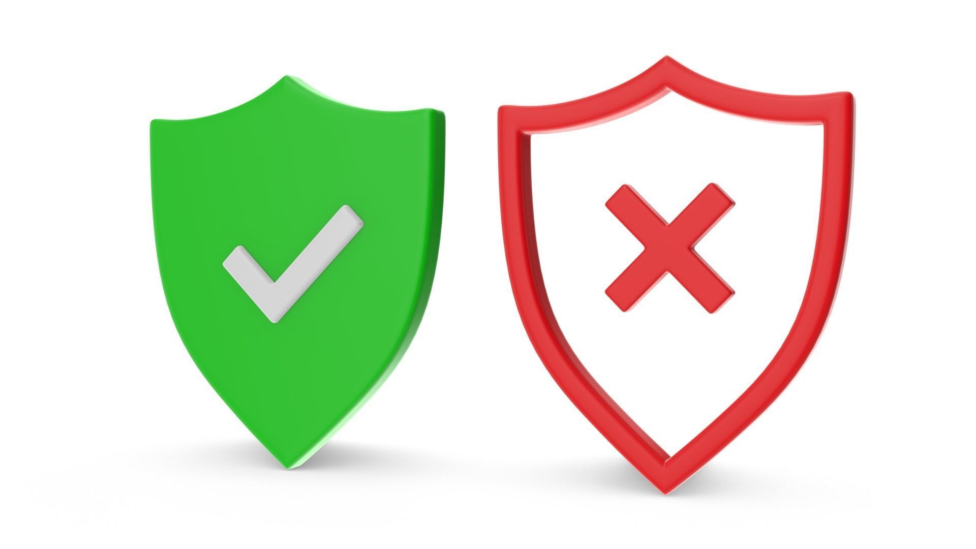 Shield Set Low-poly 3D model_1