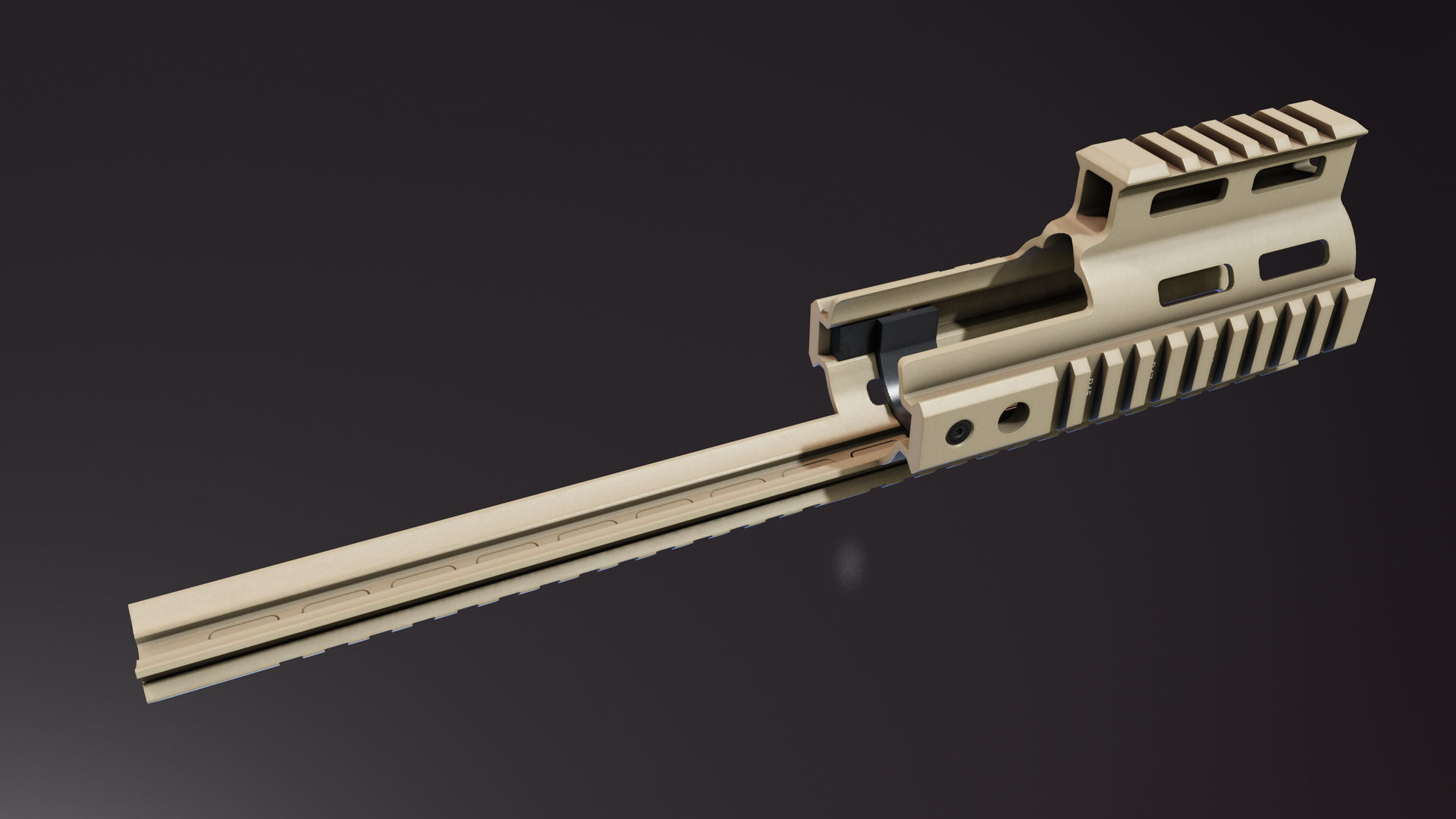 MI SCAR Rail Extension Low-poly 3D model_2