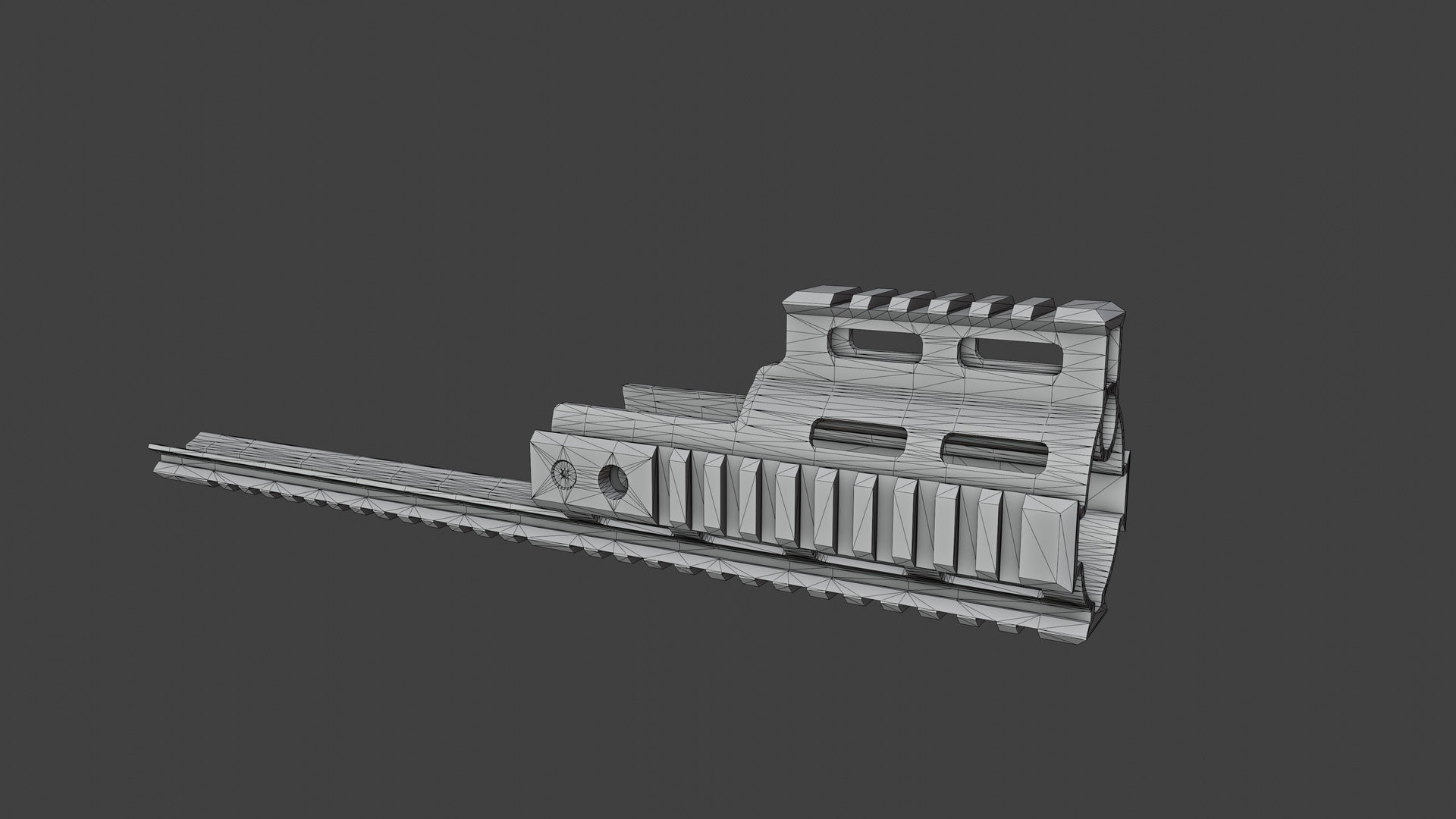 MI SCAR Rail Extension Low-poly 3D model_5