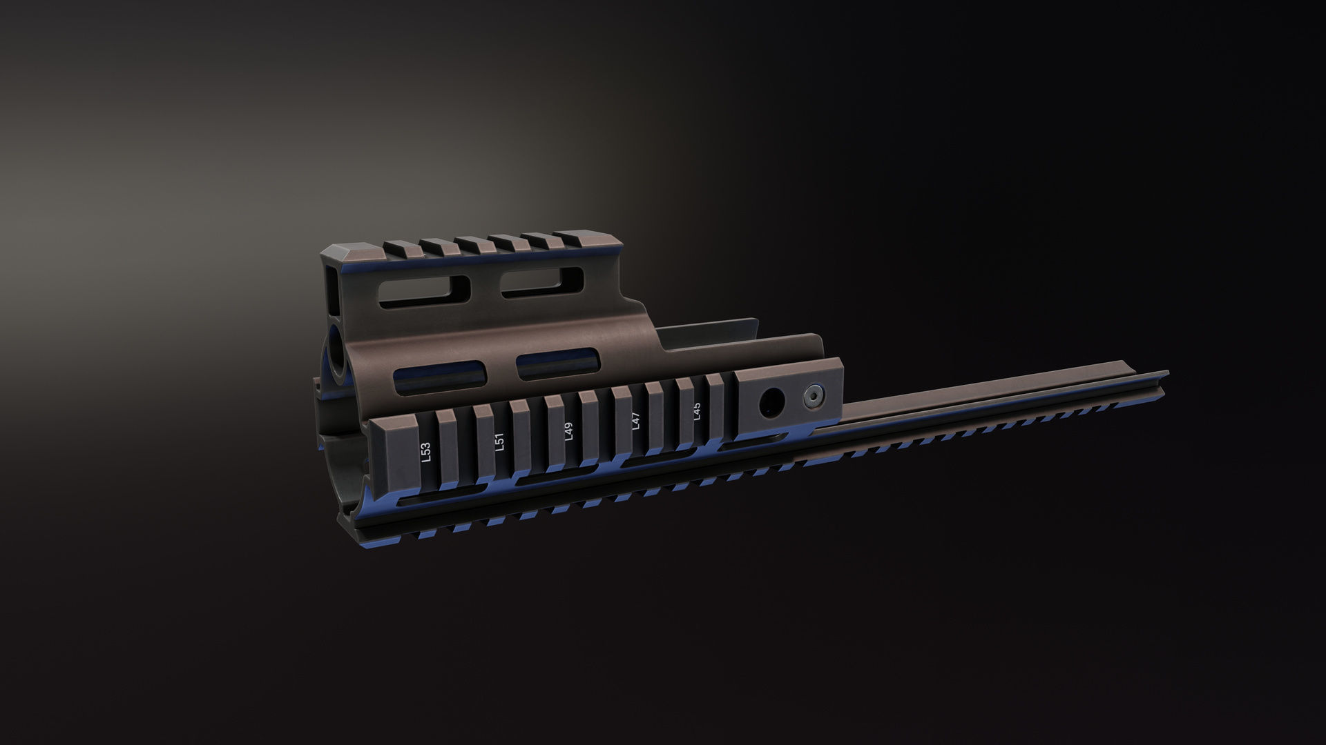 MI SCAR Rail Extension Low-poly 3D model_4
