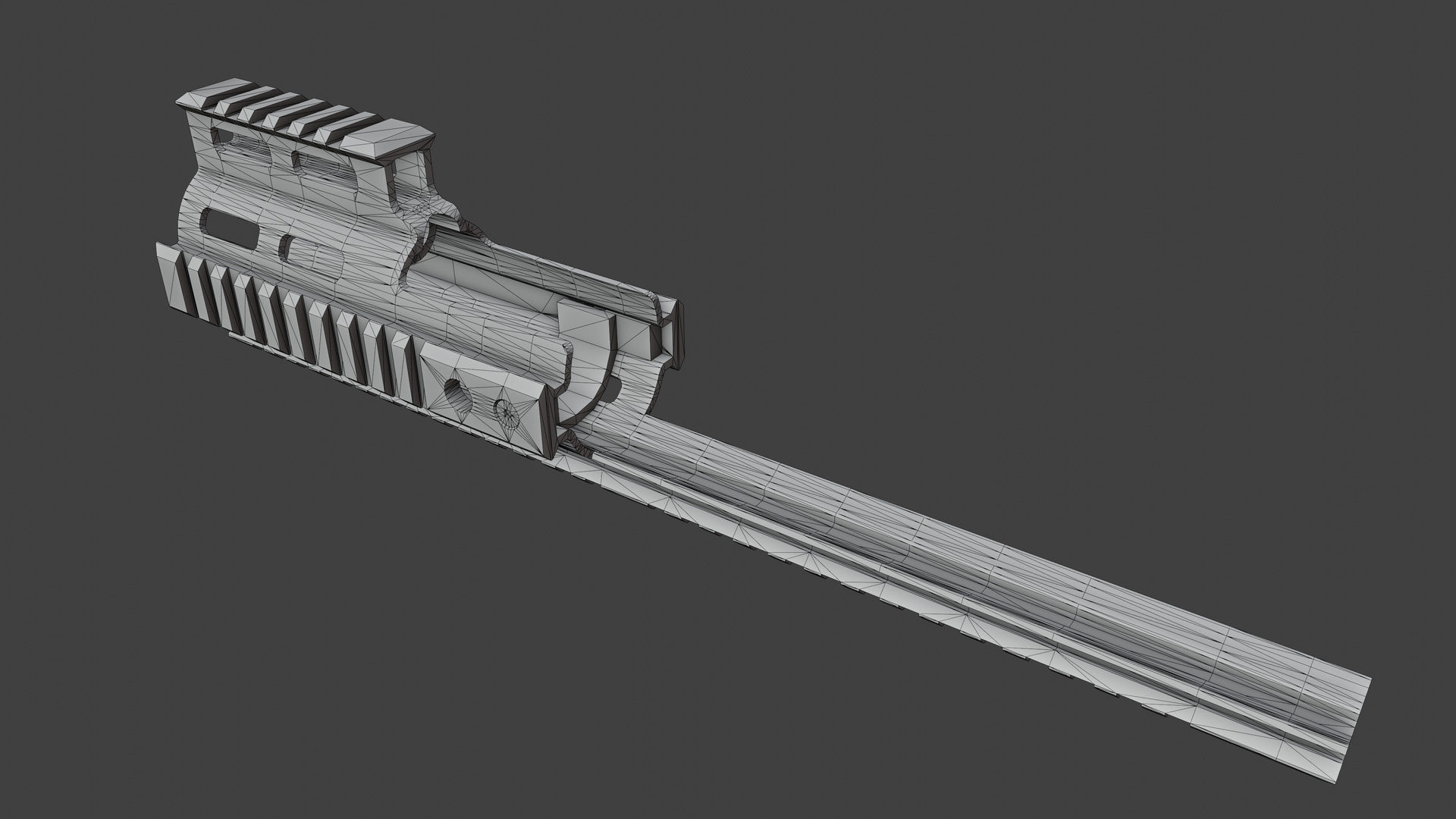 MI SCAR Rail Extension Low-poly 3D model_6