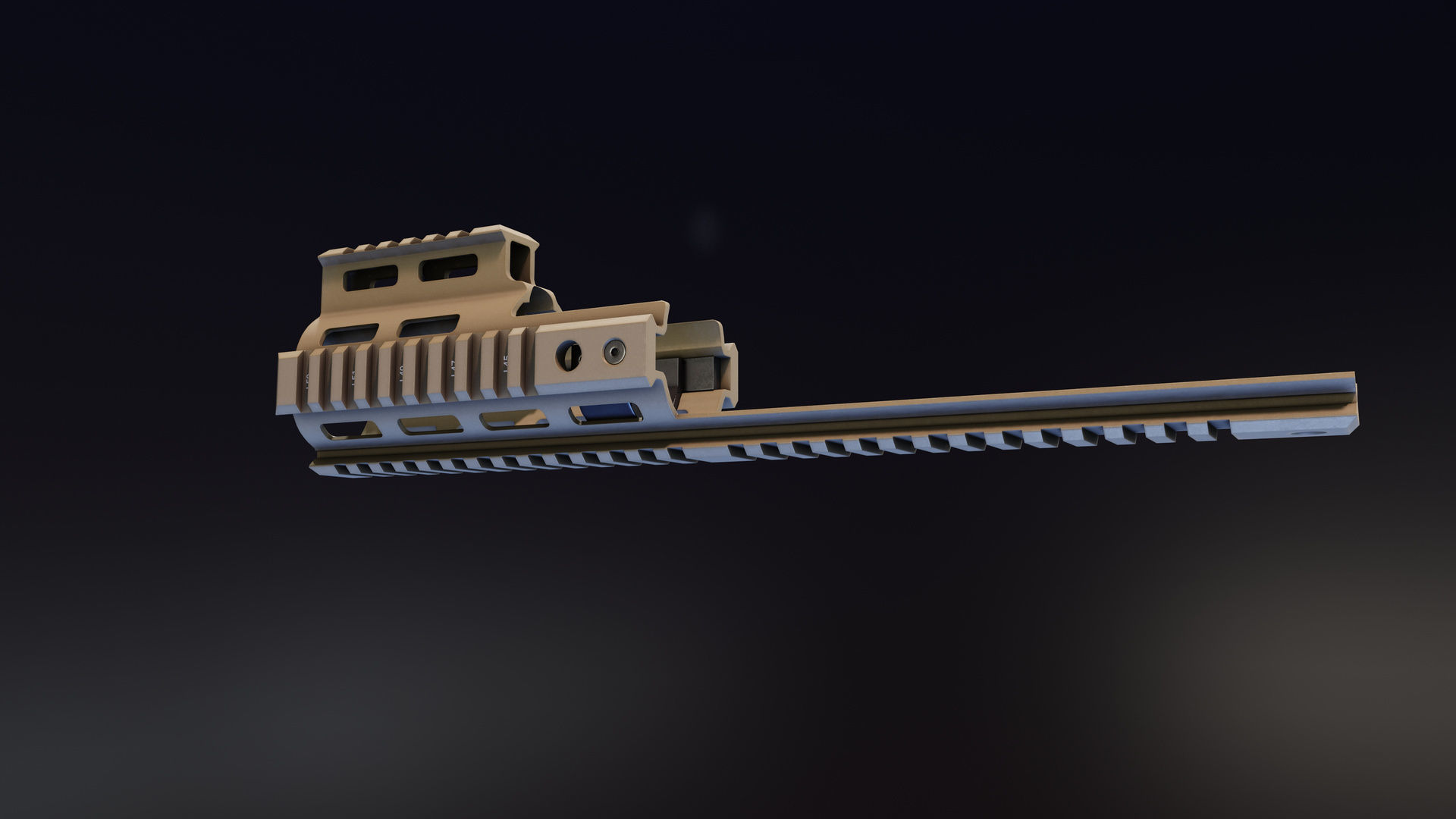 MI SCAR Rail Extension Low-poly 3D model_1