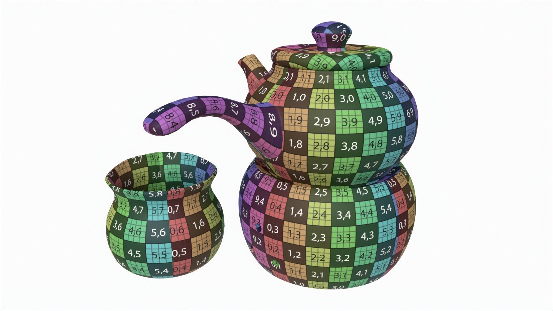 Japanese Kyusu Tea Set with Warmer 01 3D model_9