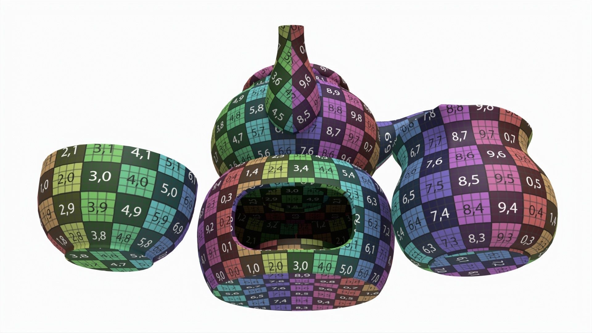 Japanese Kyusu Tea Set with Warmer 01 3D model_8