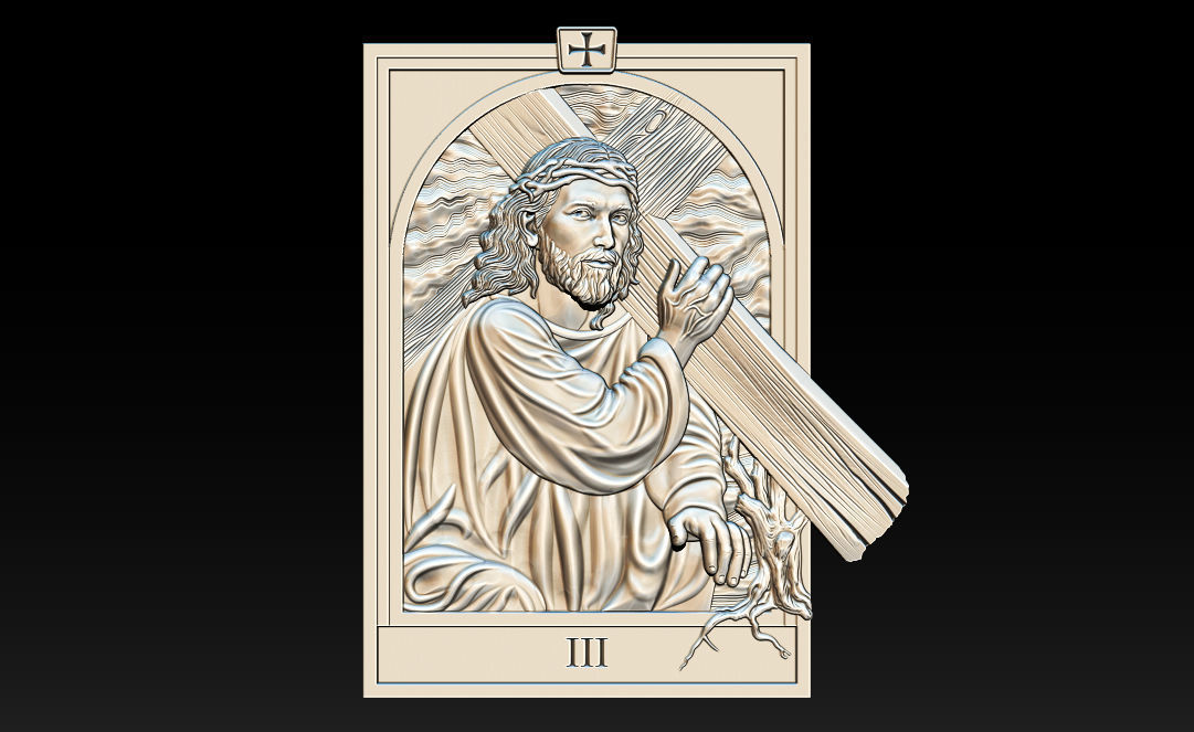 Medium - Station of Cross III 3D print model_12