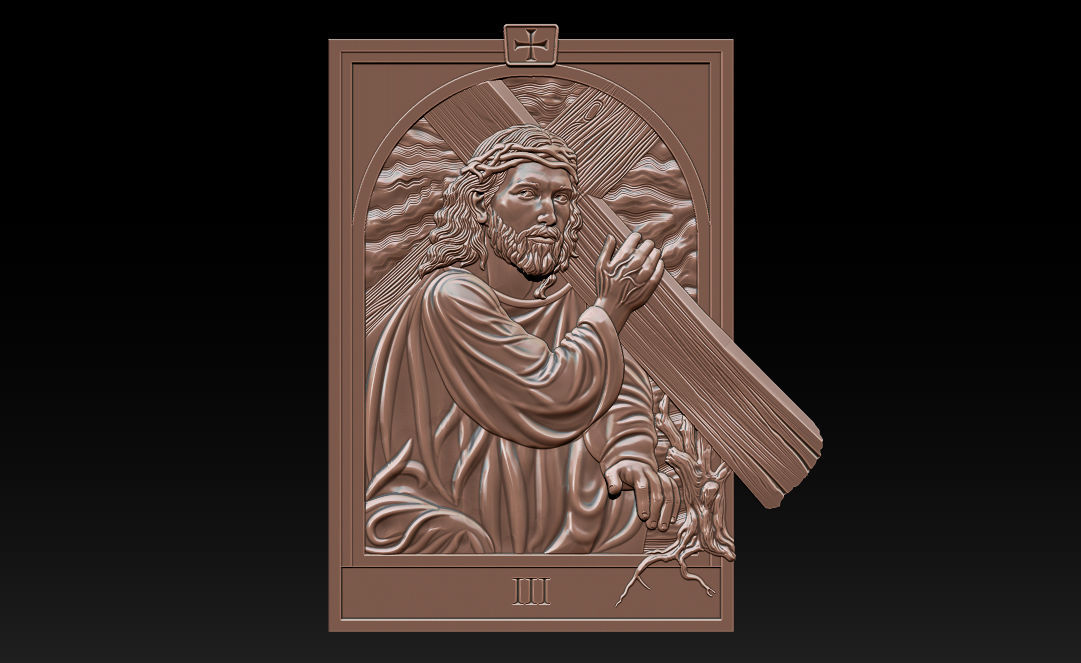 Medium - Station of Cross III 3D print model_7