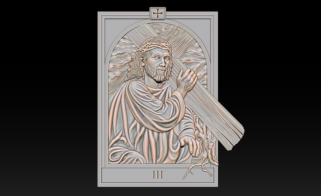 Medium - Station of Cross III 3D print model_10