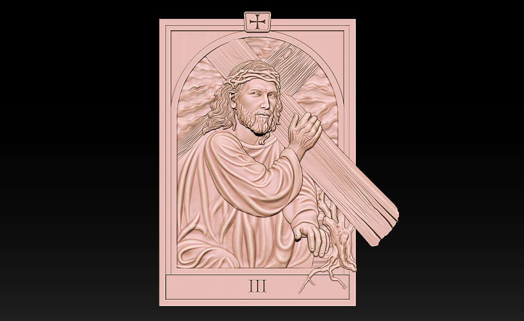 Medium - Station of Cross III 3D print model_13