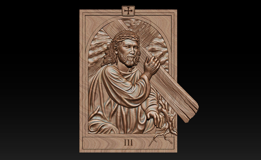 Medium - Station of Cross III 3D print model_8