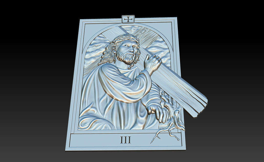 Medium - Station of Cross III 3D print model_5