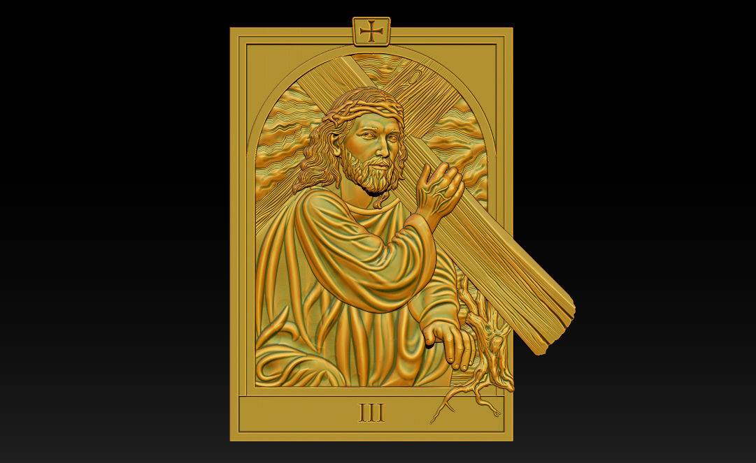 Medium - Station of Cross III 3D print model_9