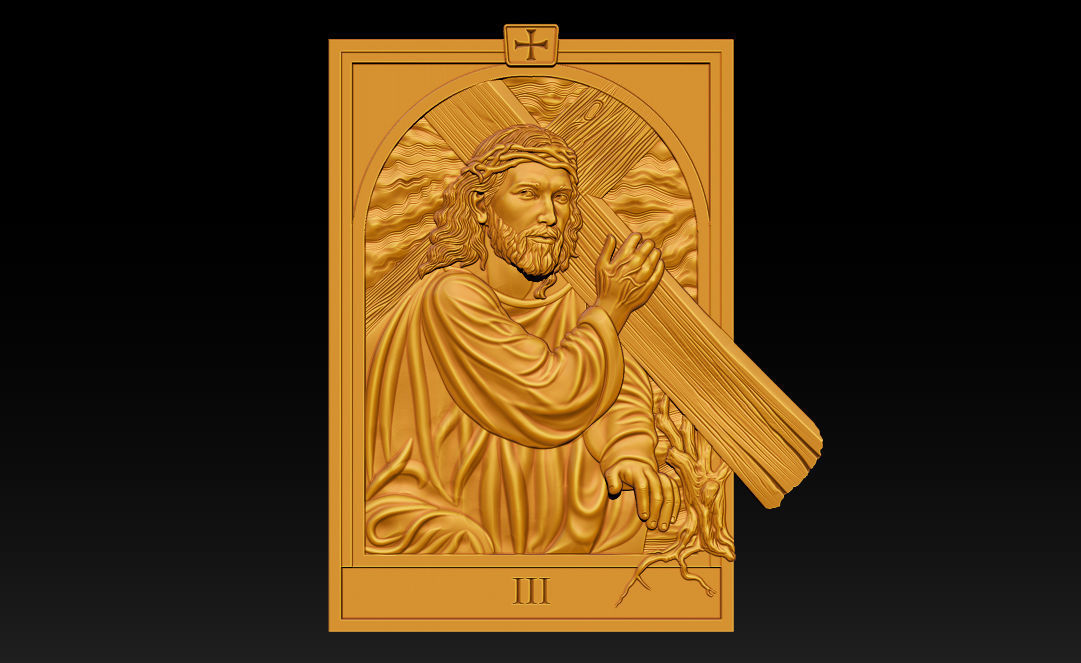 Medium - Station of Cross III 3D print model_2