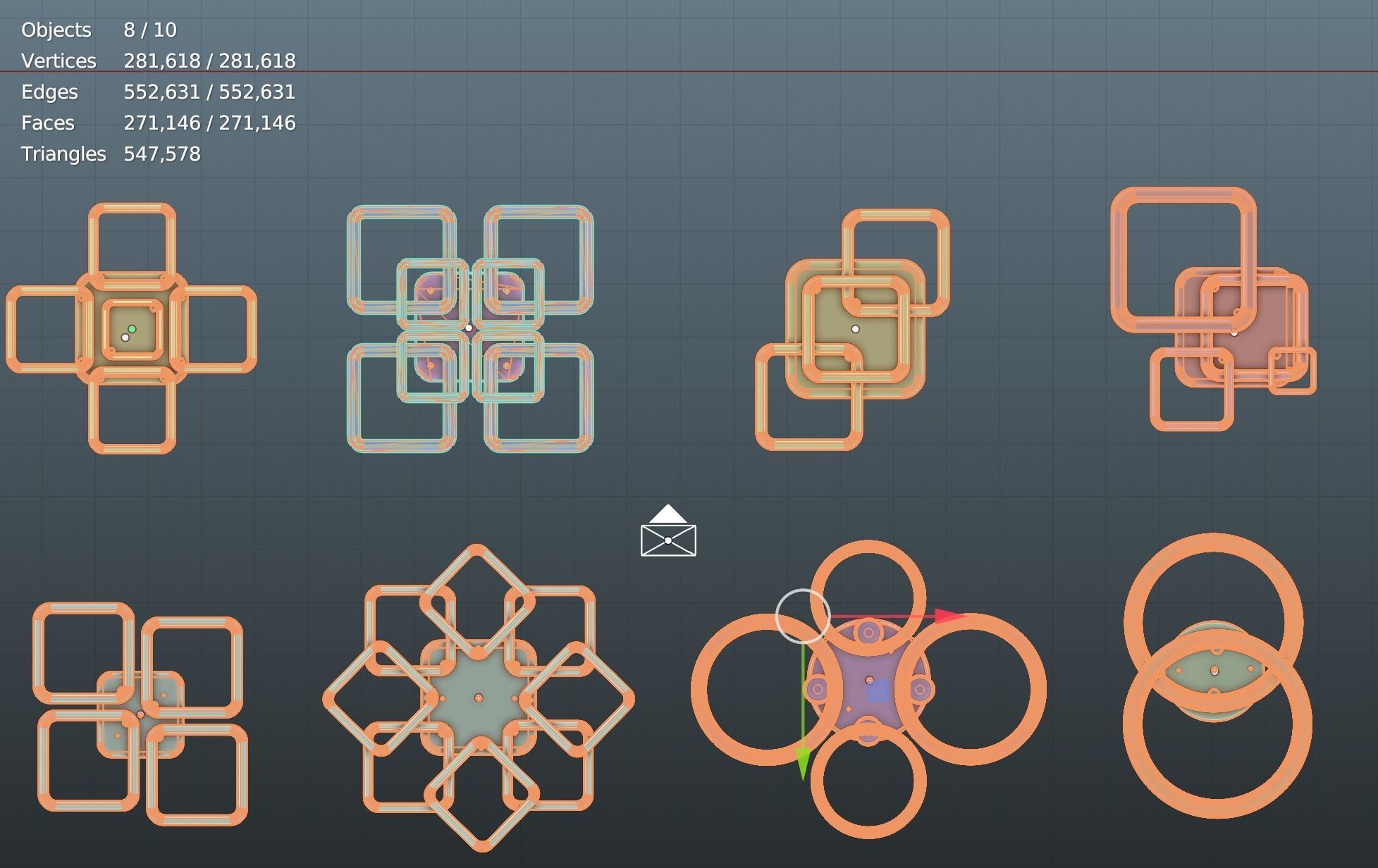 Led lamps set 3D modes 3D model_12