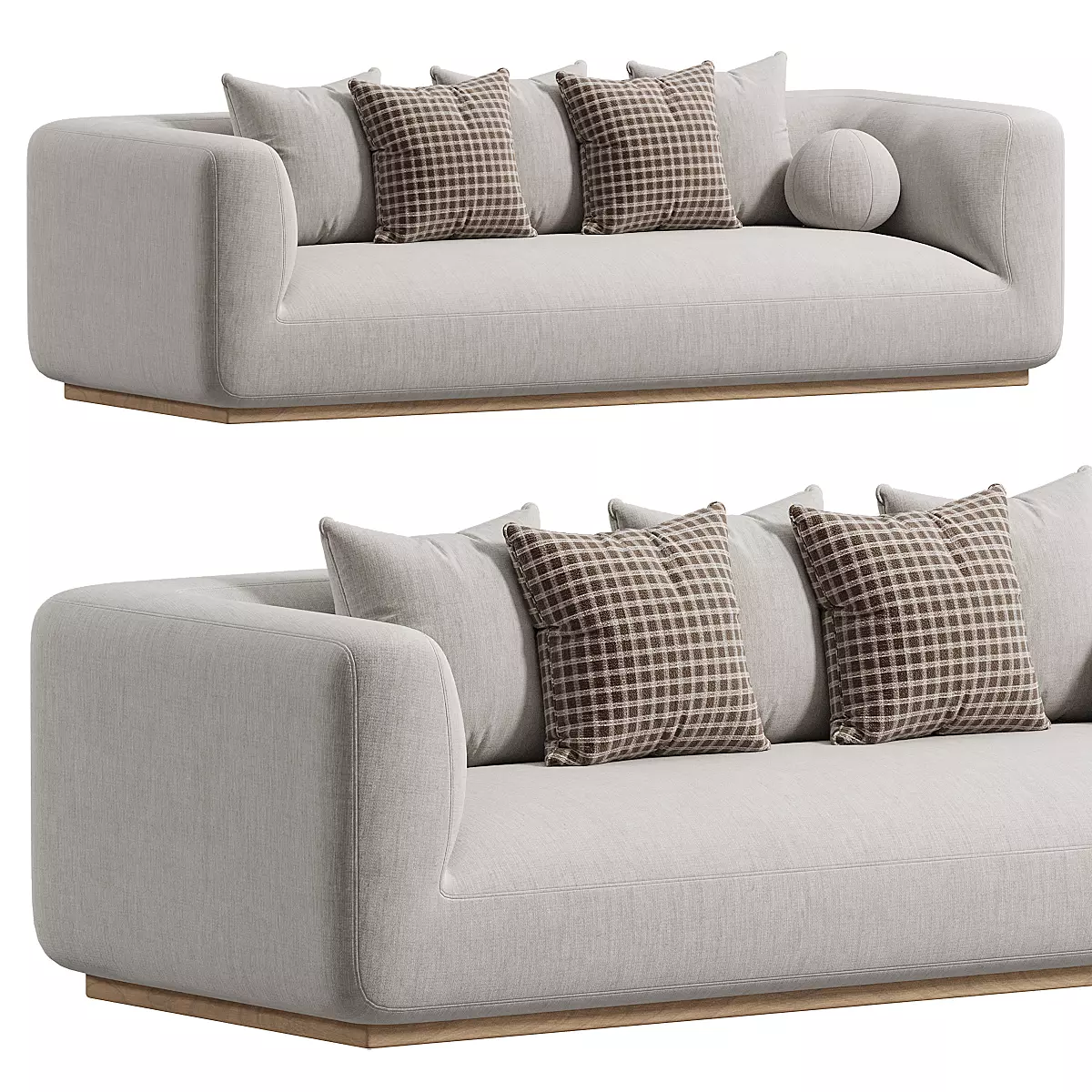 Mabry Sofa Gibson Silver 3D model