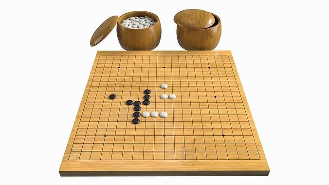 Strategy Board Go-Ban Game 01 3D model