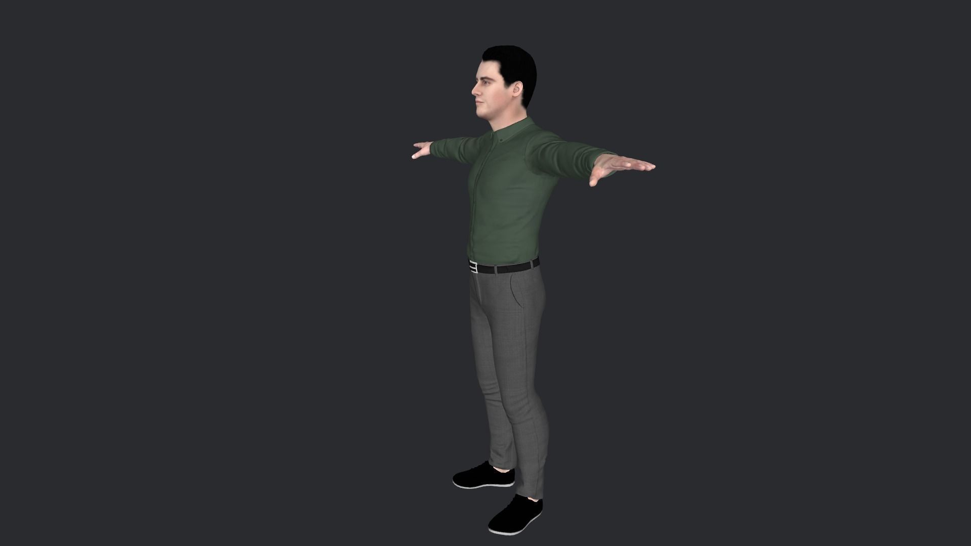 Joey Tribbiani Hyper Realistic Full Body Rigged Character 3D model_3