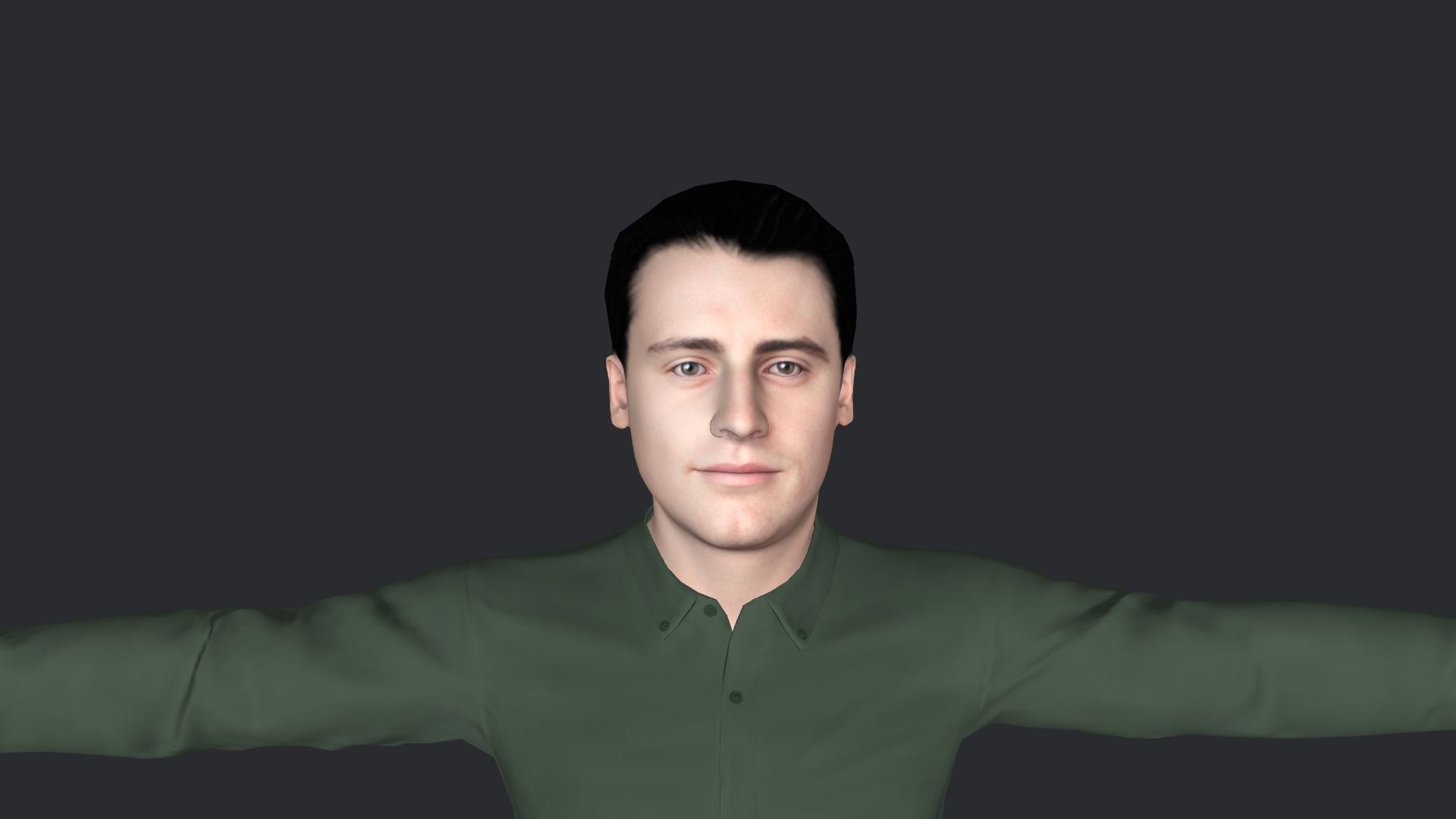 Joey Tribbiani Hyper Realistic Full Body Rigged Character 3D model_37