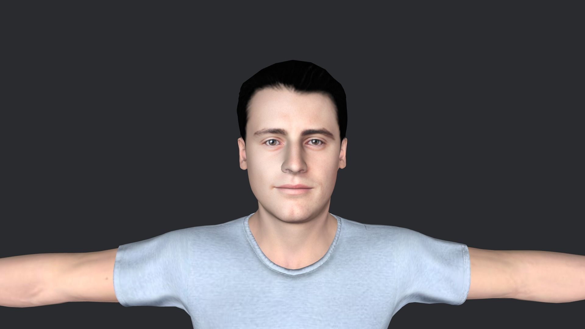 Joey Tribbiani Hyper Realistic Full Body Rigged Character 3D model_6