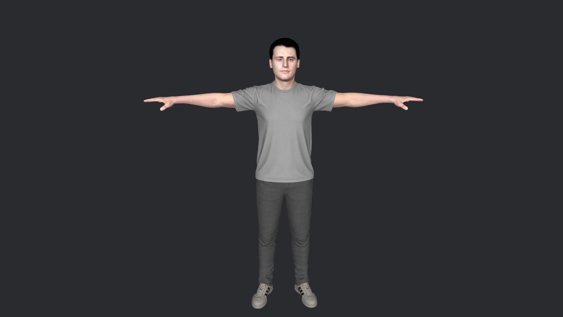 Joey Tribbiani Hyper Realistic Full Body Rigged Character 3D model_25