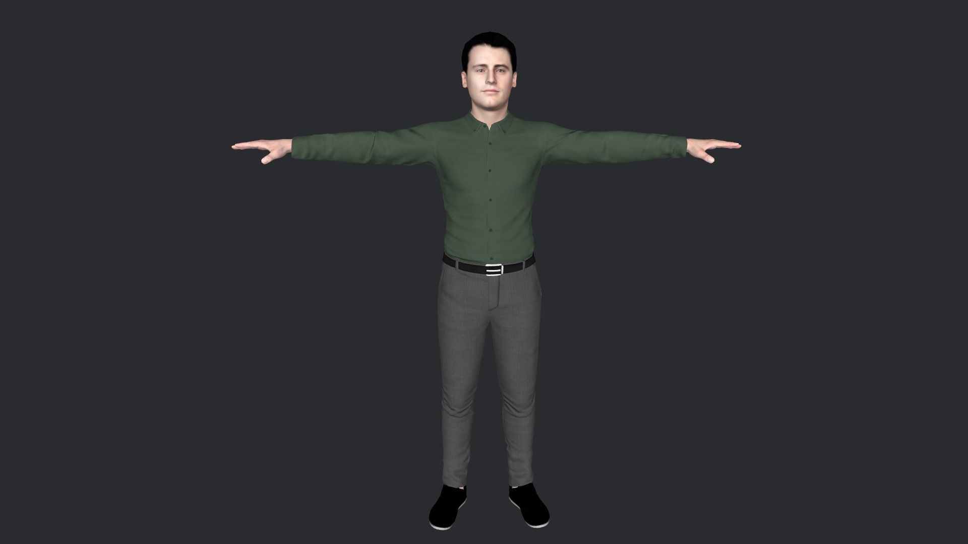 Joey Tribbiani Hyper Realistic Full Body Rigged Character 3D model_2