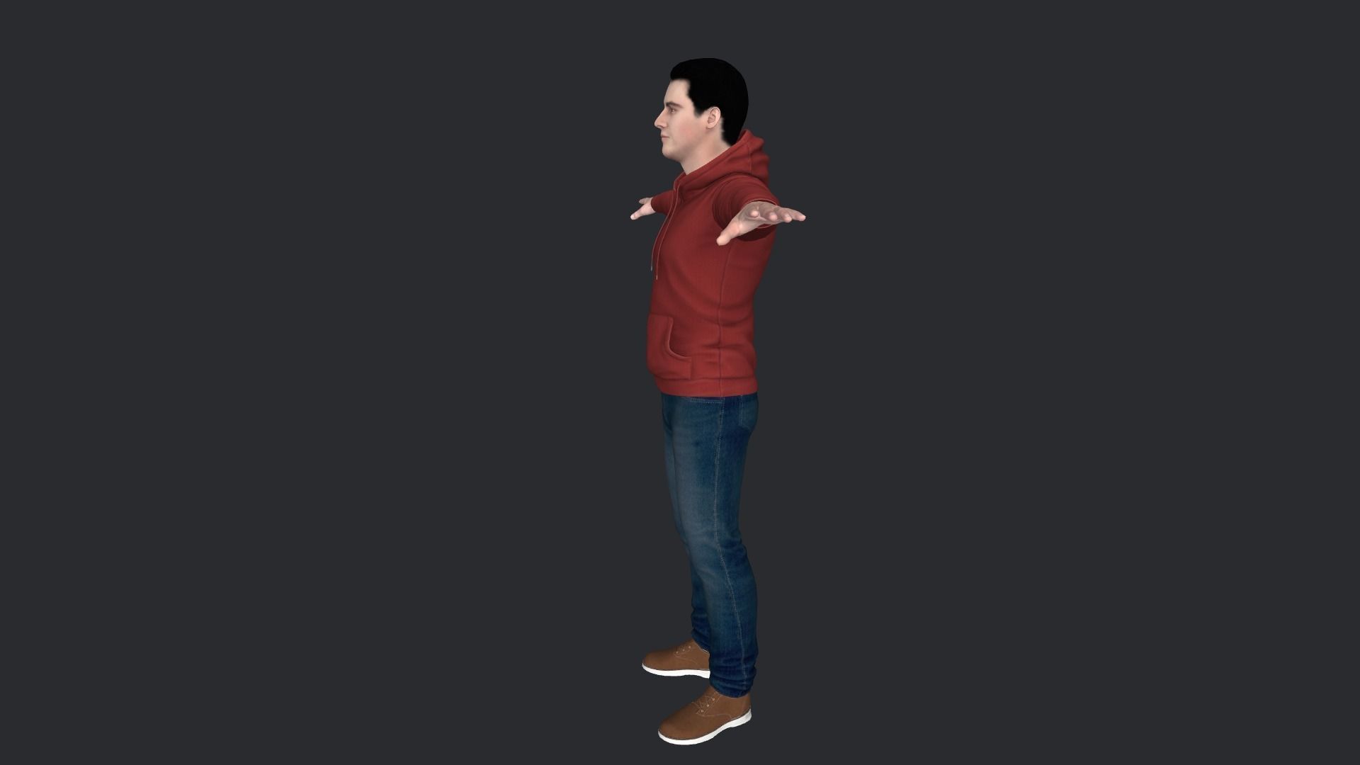 Joey Tribbiani Hyper Realistic Full Body Rigged Character 3D model_15