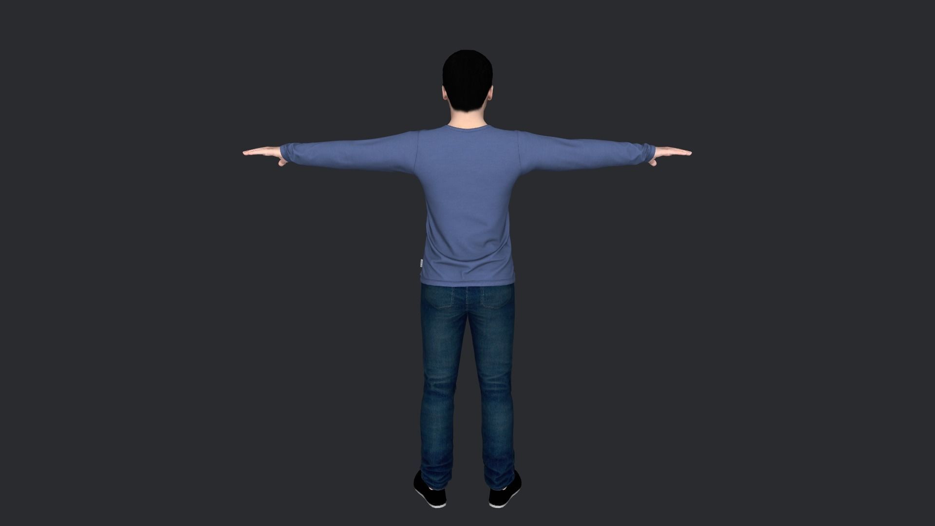Joey Tribbiani Hyper Realistic Full Body Rigged Character 3D model_21