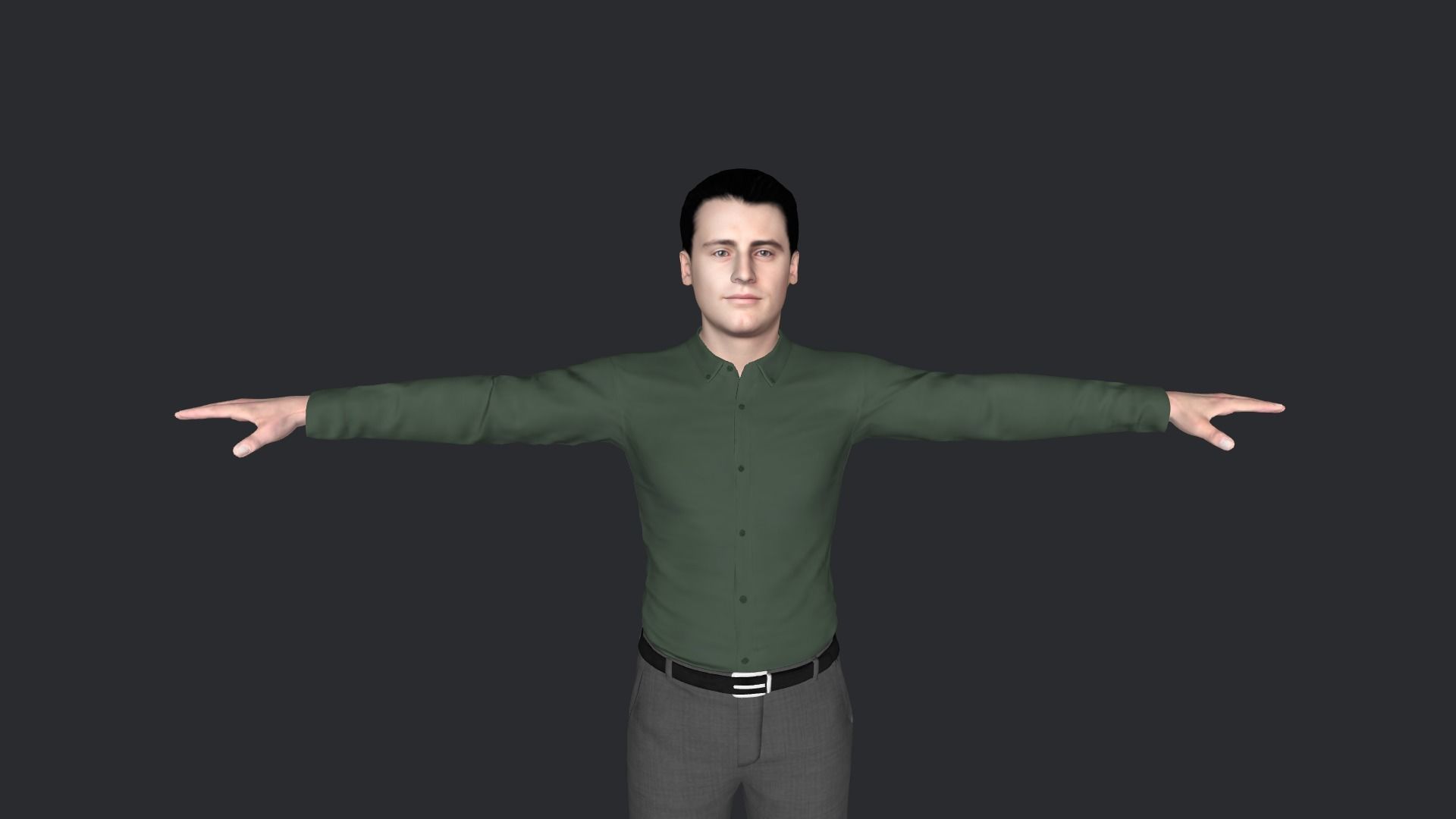 Joey Tribbiani Hyper Realistic Full Body Rigged Character 3D model_38