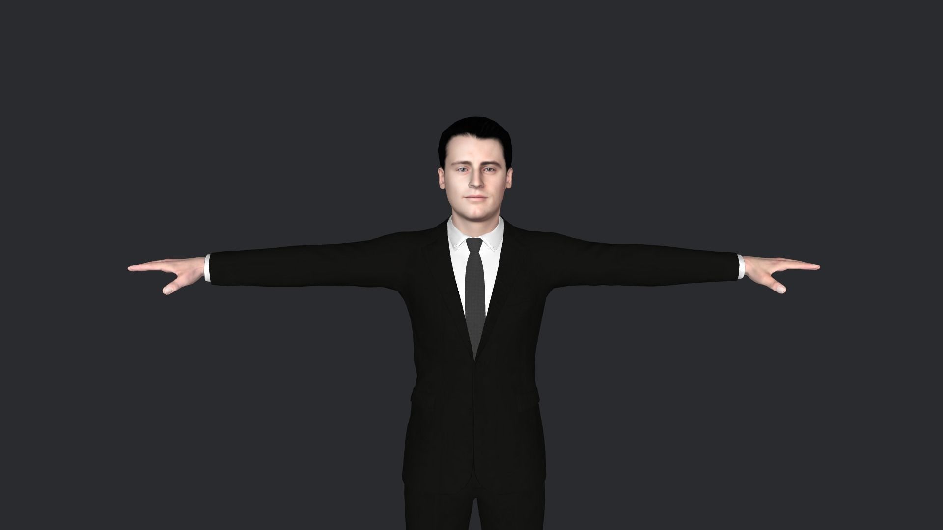 Joey Tribbiani Hyper Realistic Full Body Rigged Character 3D model_1