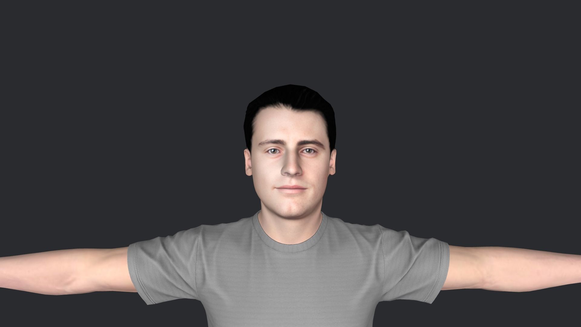 Joey Tribbiani Hyper Realistic Full Body Rigged Character 3D model_22