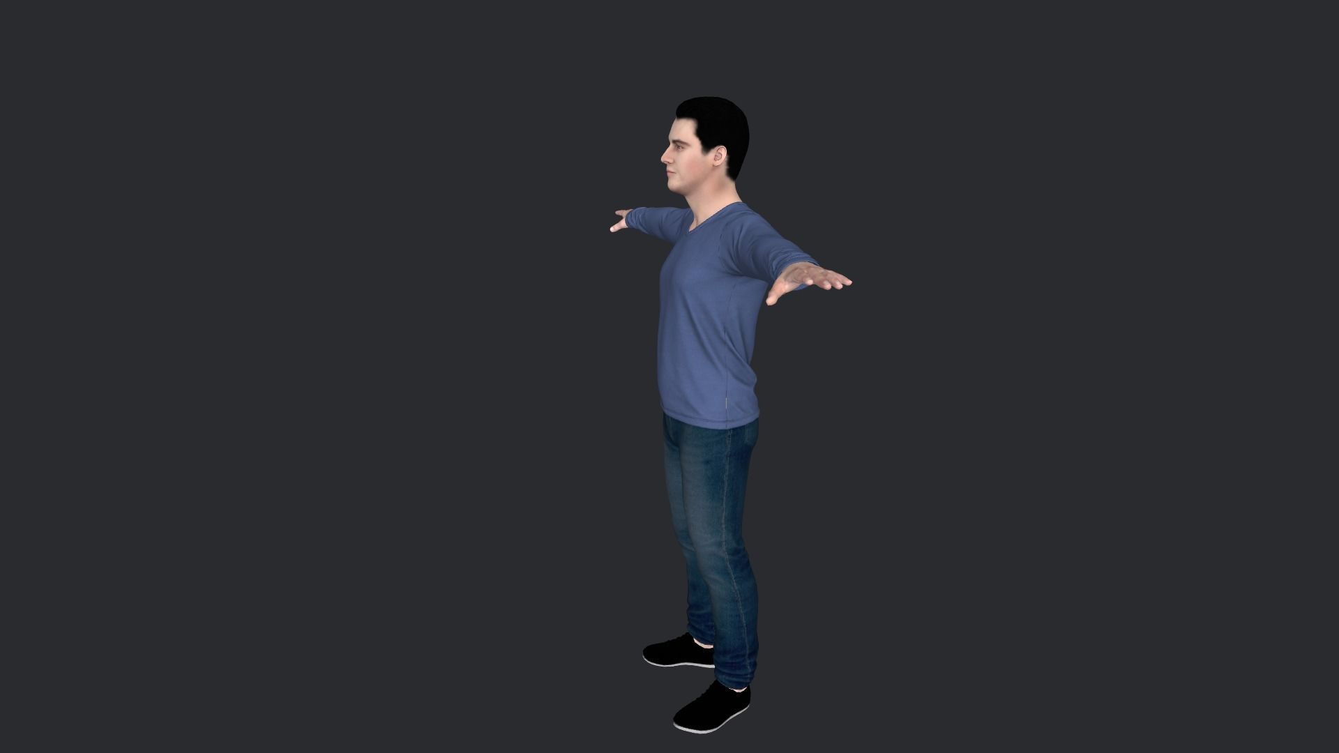 Joey Tribbiani Hyper Realistic Full Body Rigged Character 3D model_20