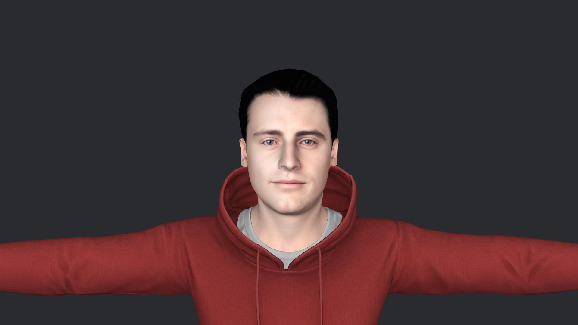 Joey Tribbiani Hyper Realistic Full Body Rigged Character 3D model_11