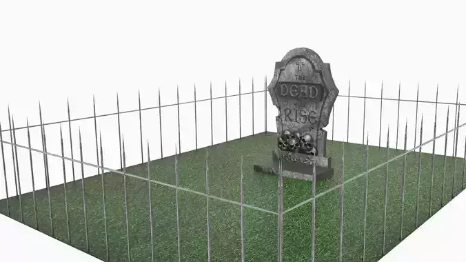 Graveyard  Low-poly 3D model