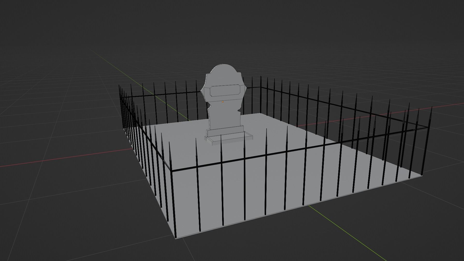 Graveyard  Low-poly 3D model_8