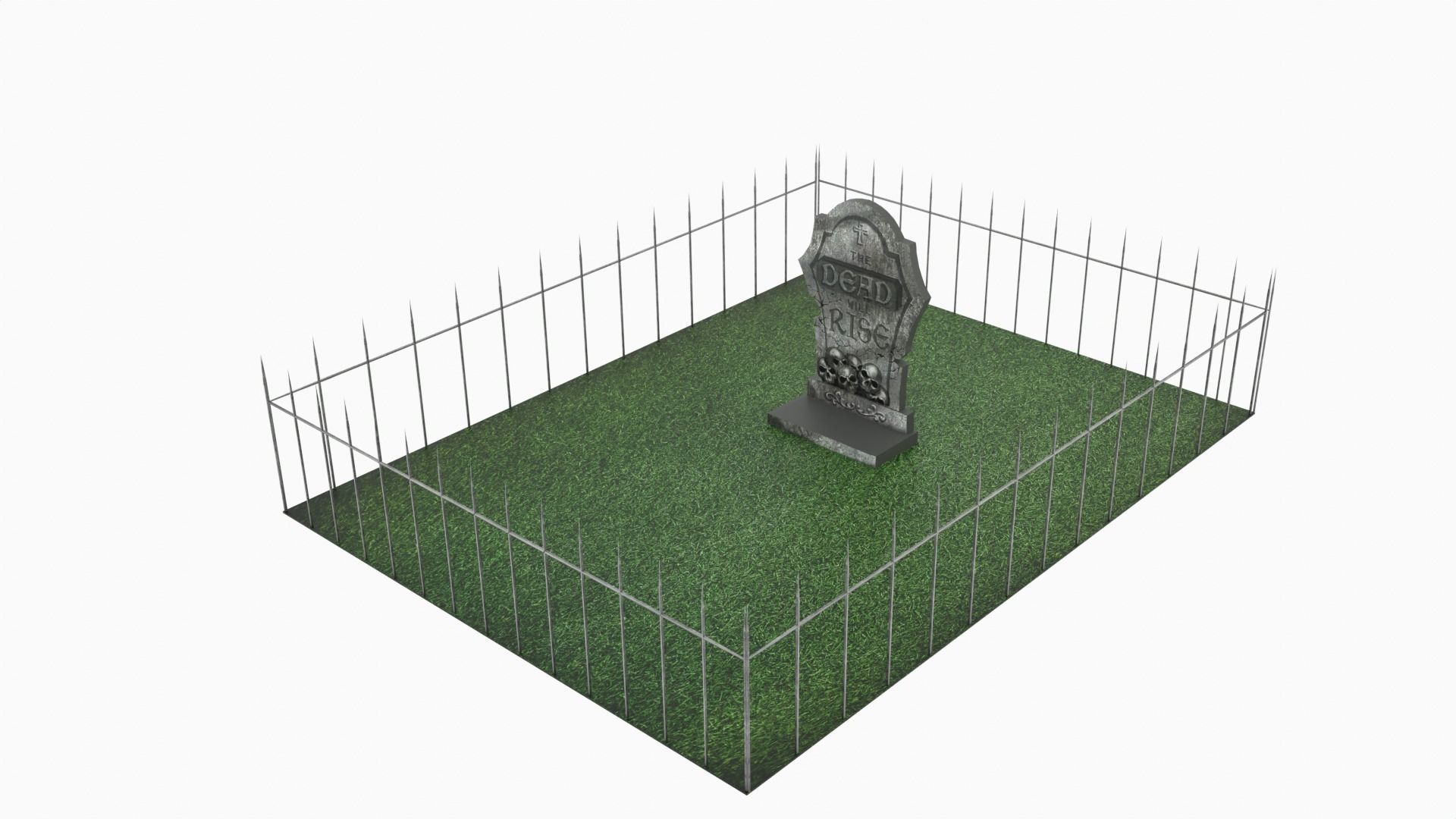 Graveyard  Low-poly 3D model_7