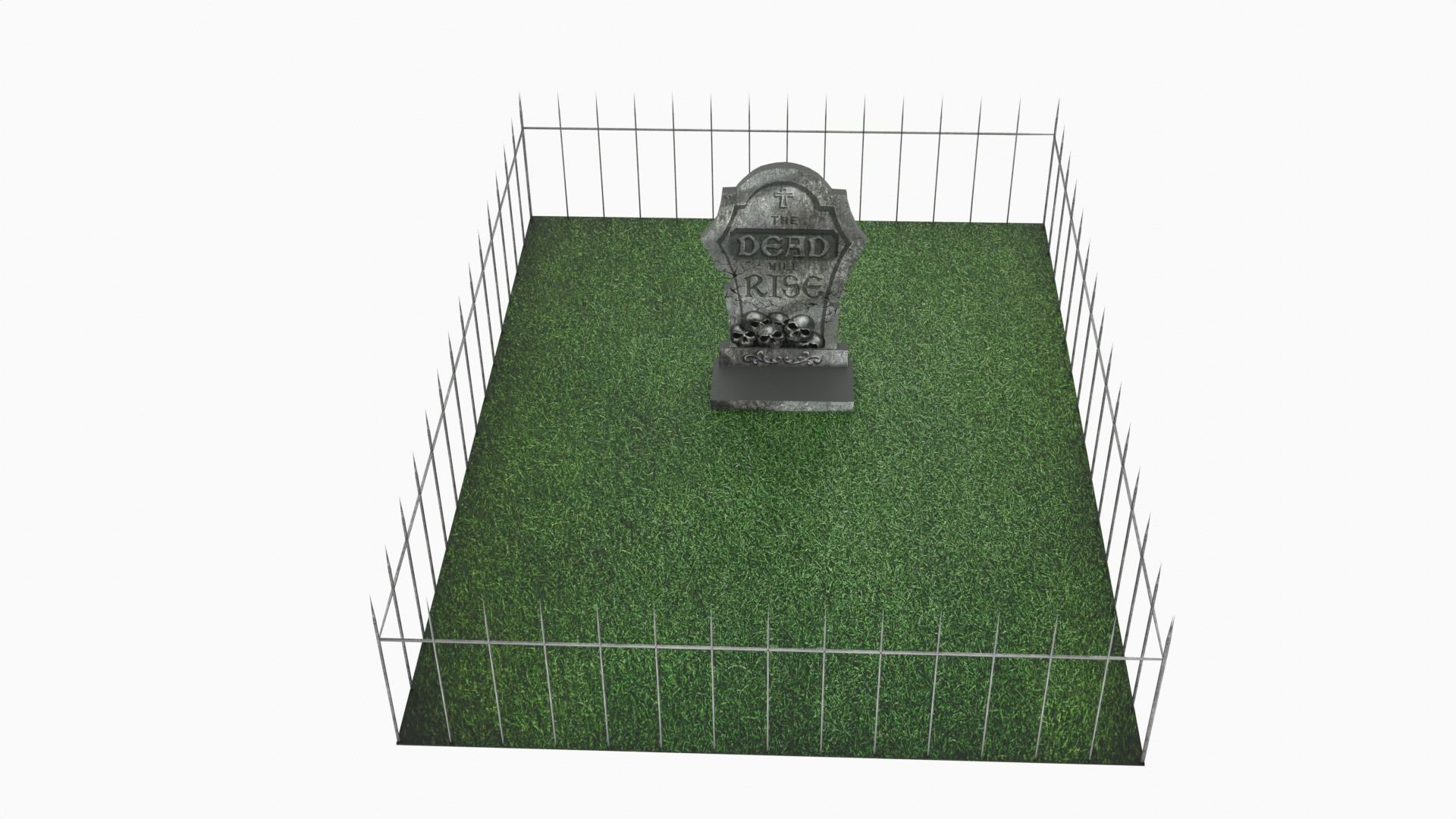 Graveyard  Low-poly 3D model_5