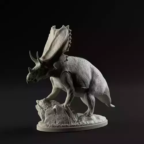 Mercuriceratops looking 1-35 scale pre-supported 3D print model
