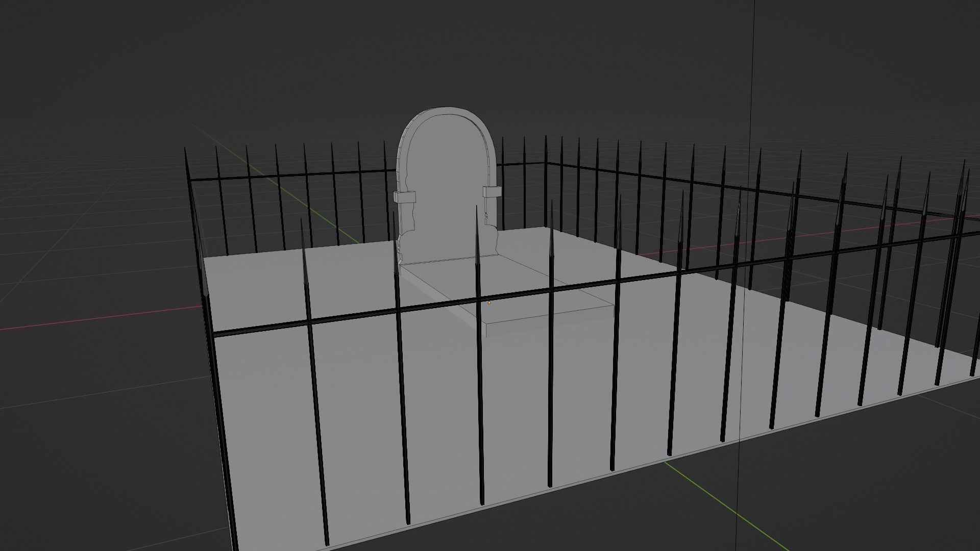 Grave Low-poly 3D model_8