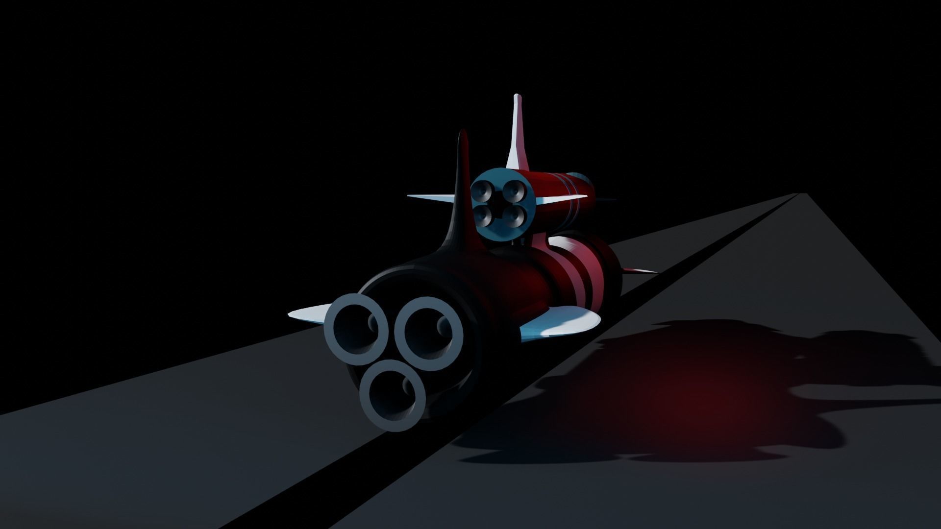 Space Ship Free low-poly 3D model_5