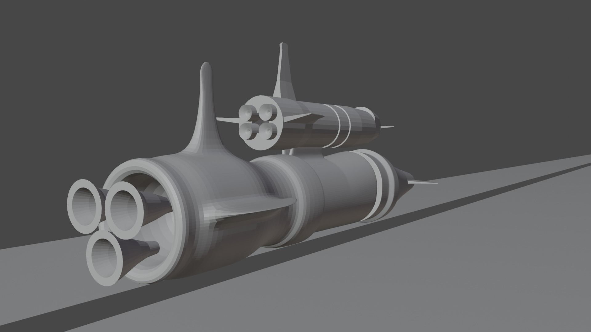 Space Ship Free low-poly 3D model_3
